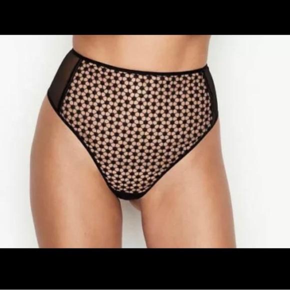 VICTORIAS SECRET LUXE LINGERIE STARBURST UNLINED SHEER MESH PLUNGE BRA SET - Picture 5 of 12